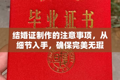 甘泉结婚证制作的注意事项，从细节入手，确保完美无瑕