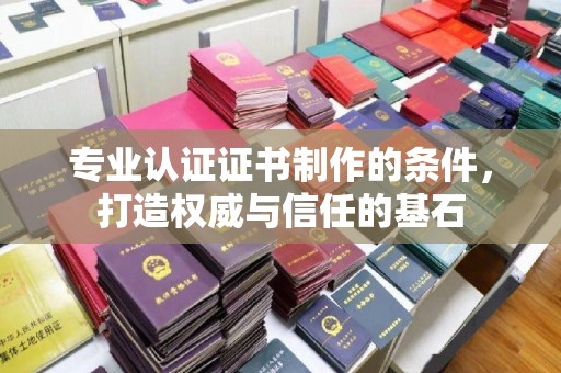 甘泉专业认证证书制作的条件，打造权威与信任的基石