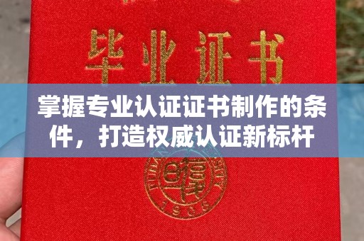 甘泉掌握专业认证证书制作的条件，打造权威认证新标杆