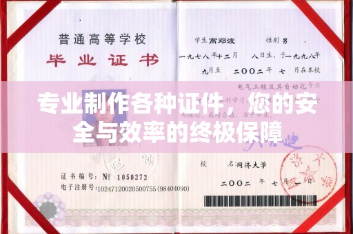 甘泉专业制作各种证件，您的安全与效率的终极保障
