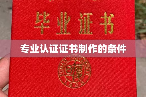 甘泉专业认证证书制作的条件